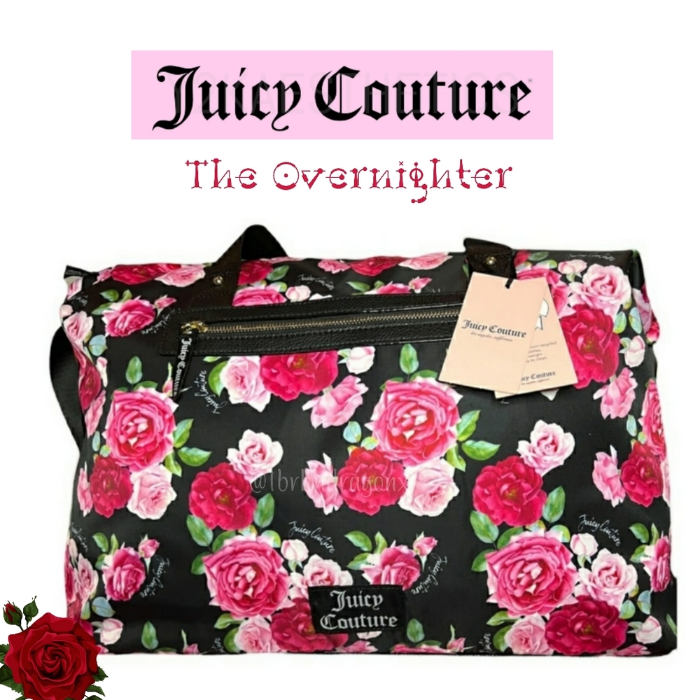 NWT JUICY COUTURE Overnighter Duffle & Backpack Convertible Bundle Travel Bag - Picture 16 of 17